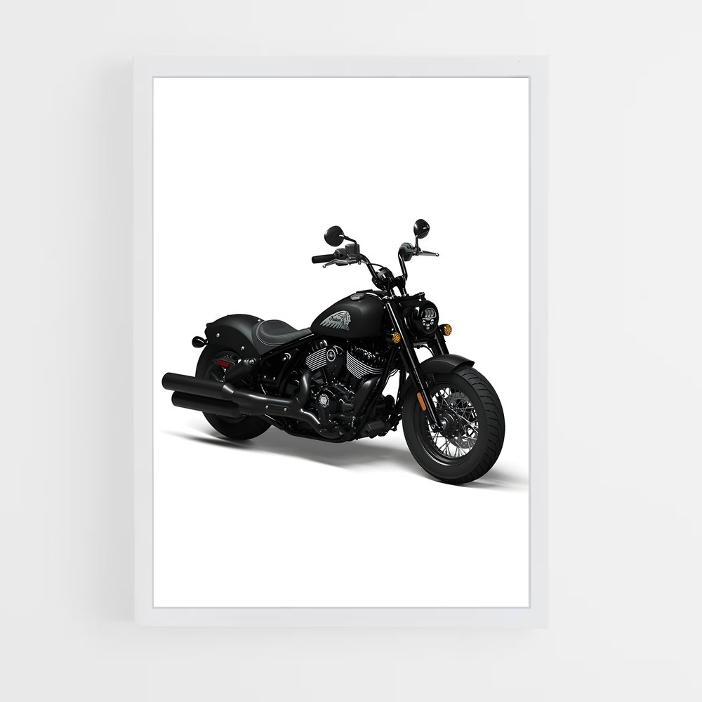 Poster L'ombre du Chrome – affiche Indian Motorcycle (vue 3)